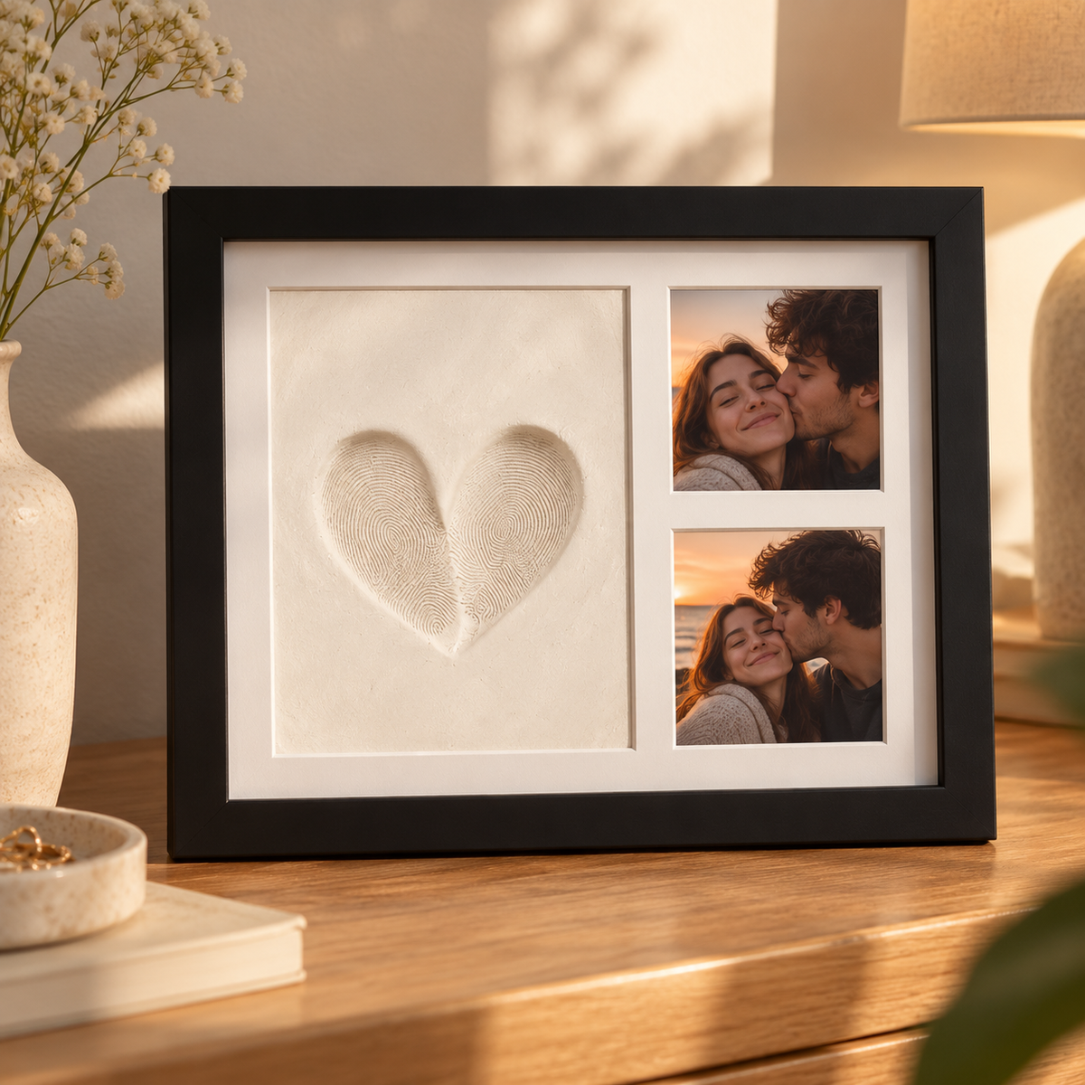 Wax keepsake frame for couples