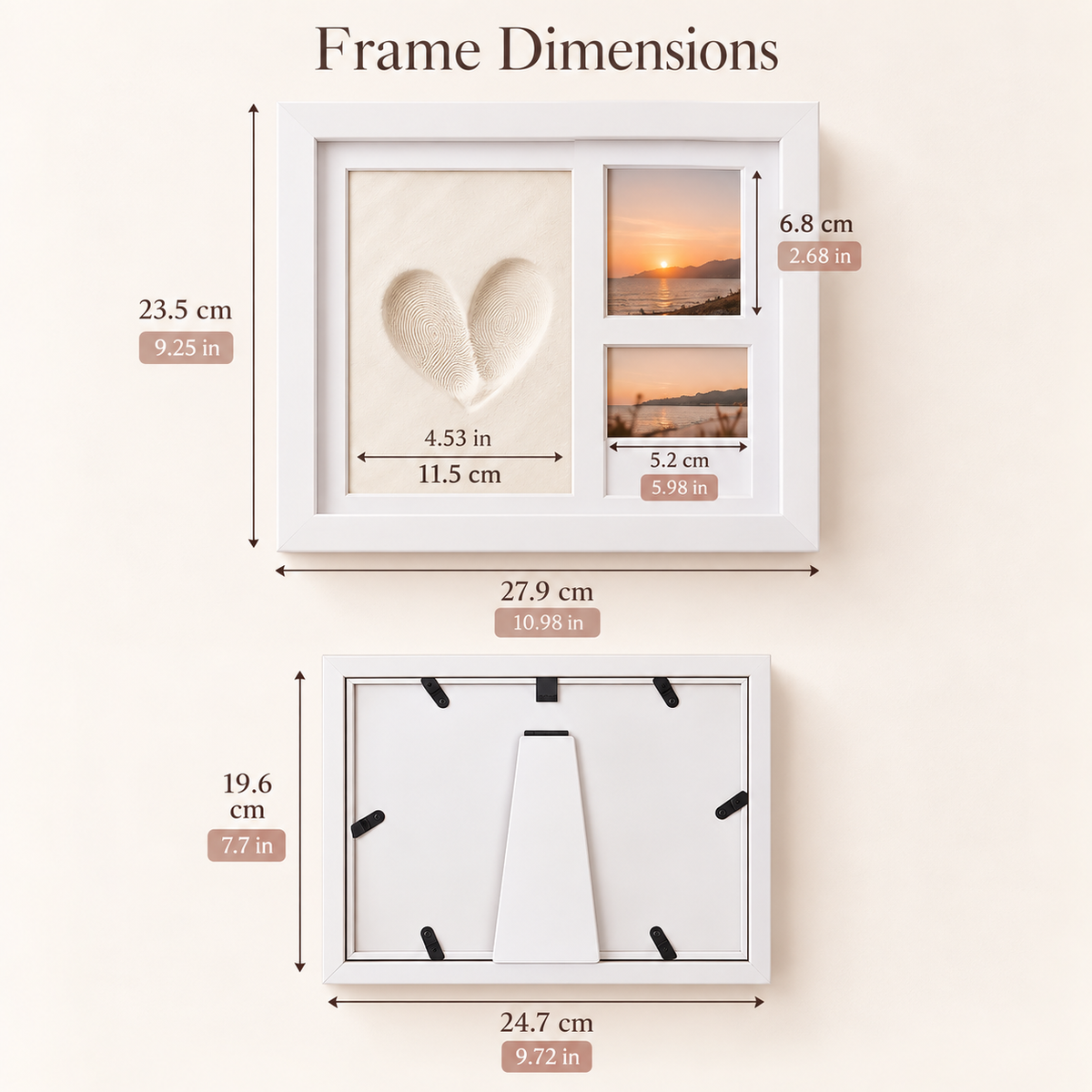 Wax keepsake frame for couples