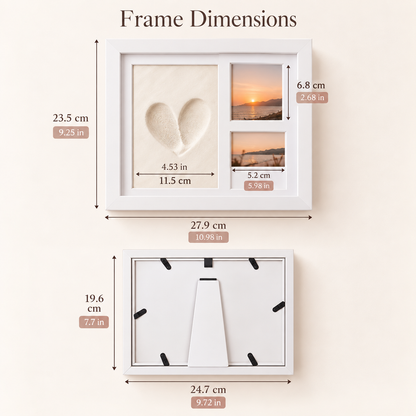 Wax keepsake frame for couples
